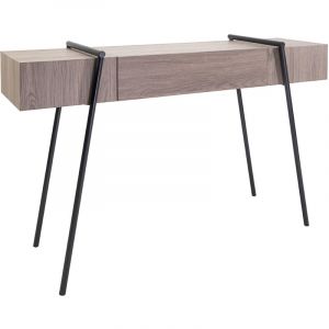 M&S Console 120x34x77cm en bois et m&eacute;tal - nero