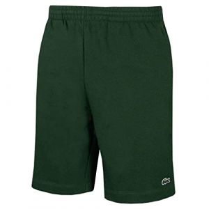 Lacoste Short homme en molleton gratté de coton biologique Taille L Vert
