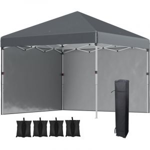 Outsunny Tonnelle barnum pop-up UV 30+ sac transport inclus anthracite