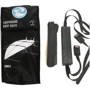 Barres de toit souple pour transporter votre surfboard - sup. S'accrochent par l'intérieur de la voiture.
