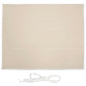 Relaxdays Voile d’ombrage rectangulaire, L x P: 5 x 6 m, imperméable, Anti-UV, tendeurs, terrasse, Balcon, Beige