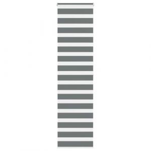 VidaXL Store zèbre Gris foncé Largeur du Tissu 50,9 cm Polyester, Store à Enrouleur zébré, Store zébré pour fenêtre, Store zébré pour vitre
