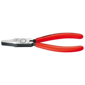 Knipex Pince &agrave; becs plats noire atramentis&eacute;e polie gain&eacute;es en plastique 180 mm - 20 01 180