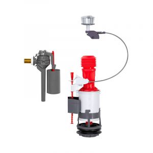 Wirquin Ensemble universel mécanisme chasse à câble 3/6L + Robinet flotteur 3/8'