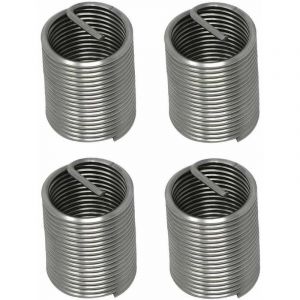 Cyclingcolors 4x Filets Rapportés Type Helicoil norme DIN 8140 en Acier Inoxydable Insert de Réparation Fil Métallique M7x1x7mm