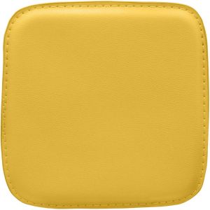 Privatefloor Coussin pour tabouret carr&eacute; - simili cuir - Stylix Jaune