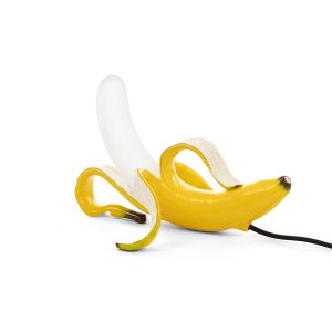 Image de Seletti Lampe de table Banana Huey / R&eacute;sine & verre jaune en mati&egrave;re plastique