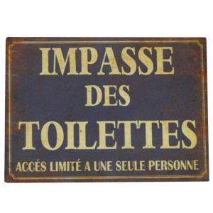 Antic Line Plaque « impasse des toilettes « 15*21 cm