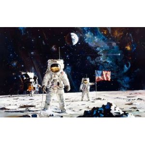 Educa Puzzle Adulte Espace Cosmonaute Sur la Lune - 1000 Pieces Collection Univers / Planete