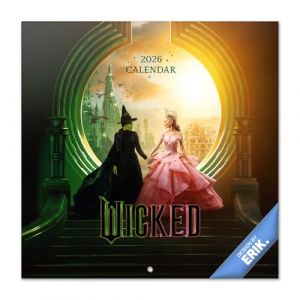 Grupo erik Calendrier Mural 2026 Wicked | Calendrier Mensuel 2026-30x60cm - De Janvier &agrave; D&eacute;cembre