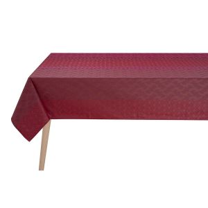 Image de Le Jacquard Fran&ccedil;ais Nappe enduite Caract&egrave;re Enduit Carmin 100% coton