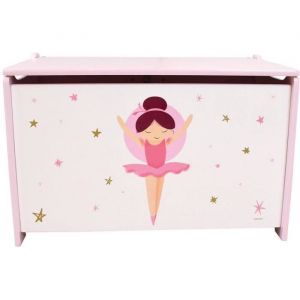 Fun House Coffret à jouets en bois - Danseuse Ballerine - H.40 x L.58 x P.36 cm