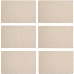 Secret de Gourmet Lot de 6 sets de table rectangulaire Lake - 45 x 30 cm - Beige