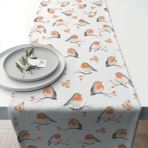 Ambiente Chemin De Table En Coton Robin Family 40 X 150 Cm