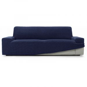 SOFASKINS Housse de canap&eacute; Super &eacute;lastique, 4 Places, Respirante, Confortable et Durable, Facile &agrave; Installer, Dimensions (230-270 cm), Couleur Bleu Marine