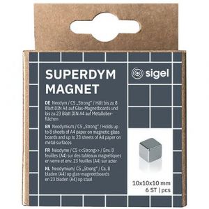 Sigel Aimant Pour Tableau En Verre - 10mm - Strong - C5