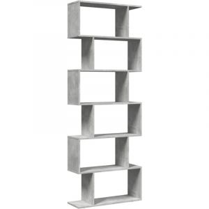 VidaXL Tagère séparatrice de pièce à 6 niveaux gris béton 70x24x193cm Concrete grey