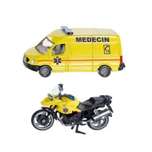 Image de Siku Moto et véhicule Ambulance à l'échelle 1/64e