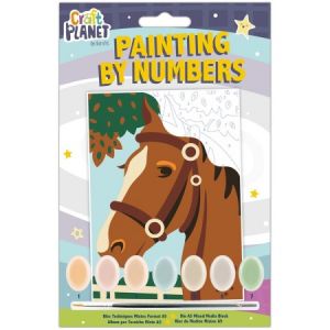 Docrafts Peinture au numéro pour enfant - Cheval - 17,5 x 12,5 cm