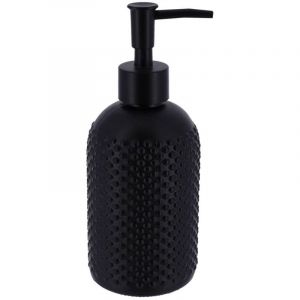 Tendance Distributeur à Savon ou lotion en verre noir motif point 410 ml