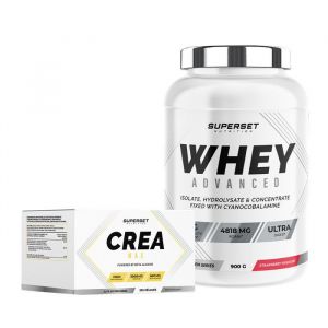 Superset Nutrition Programme prise de muscle sec avance 100 whey proteine advanced 900g fraise yogourt crea max