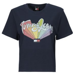 Tommy Jeans T-shirt TJW BXY RAINBOW FLAG TEE Marine - Taille EU XS
