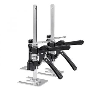 Cric &agrave; Bras 2PCs-Duoku-L&egrave;ve Meubles Portes Plaques-avec Capacit&eacute; 150 kg-Outil de Levage Manuel en M&eacute;tal-pour Fen&ecirc;tres Installation