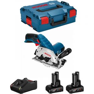 Bosch Scie Circulaire GKS 12V-26 (2 x 6,0 Ah GAL12V-40 L-Boxx 136)