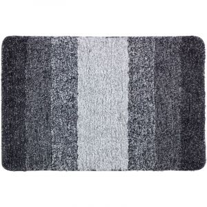 Wenko Tapis de salle de bain moderne Luso - L. 90 x l. 60 cm - Gris