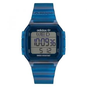 Adidas Montre Homme Quartz en Résine bleue