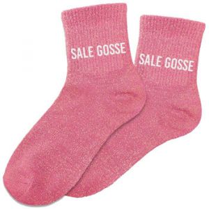 Sud trading Chaussettes Paire de chaussettes pailletées sale gosse - Couleur 36 / 41 - Taille Rose