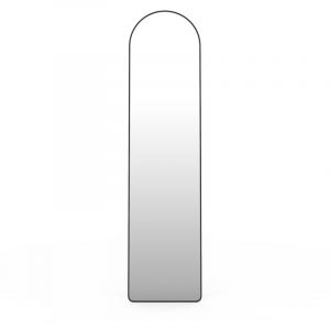 Idmarket Miroir sur pied contour noir 160 x 40 cm