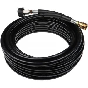 Vhbw Tuyau de rallonge 15 m compatible avec Kärcher K4, K 300M-PL-HORNBACH, K 330 M nettoyeur haute pression avec connexion M22 x 1,5, noir