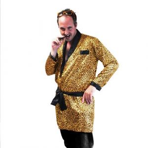 CED Déguisement humoristique peignoir léopard adulte - xl - jaune - sud trading cd1020