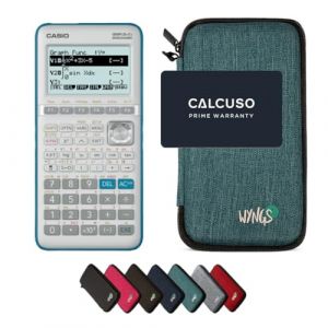 Casio Calculatrice Graph 35+E II avec Housse de Protection WYNGS incluse Turquoise - Calculatrice Graphique