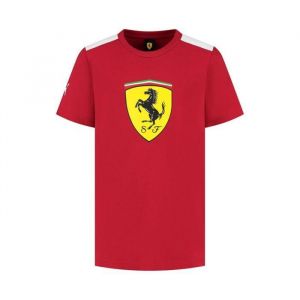 Puma T-Shirt Homme Scuderia Ferrari F1 Avec Grand Logo Scudetto, Rouge Cerise