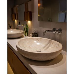 Doram - Vasque marbre beige ovale