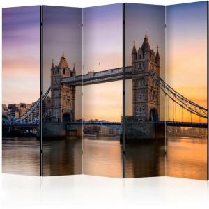 Artgeist Paravent 5 Volets "Tower Bridge at Dawn" 172x225cm