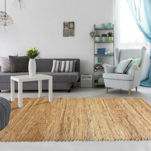 Unamourdetapis UN AMOUR DE TAPIS JUTE NATURE 180 120x170 cm Tapis Moderne Tapis Chambre Tapis Rectangulaire Tapis Beige