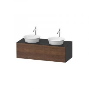Duravit Meuble suspendu avec 2 vasques 130 cm noyer graphite brillant White Tulip