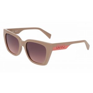 Liu Jo Femme LJ808S 278 Lunettes de soleil Bio-inject Beige Violet Carr&eacute; Normale