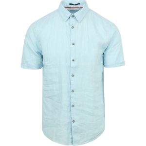 No Excess Short Sleeve Chemise De Lin Clair Bleu clair Bleu taille M