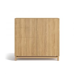 Meuble à chaussures en mélaminé chêne doré 90x90x27 cm