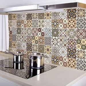 Sticker Mural Carrelage adh&eacute;sif Cuisine Salle de Bain - 24 Stickers CARRELAGES AZULEJOS JAVIERNA - 24stickers10x10cm