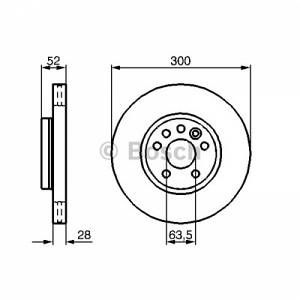 Bosch 1 Disque de frein 0986479261