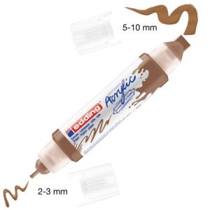 Edding Marqueur Acrylic 5400 - Double Pointe - Noisette