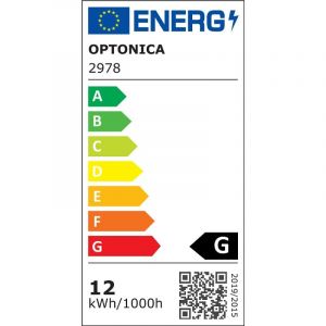 Optonica Mini panneau rond à surface rétroéclairée par LED - 12W - 6000K - 160x28mm - Blanc du jour