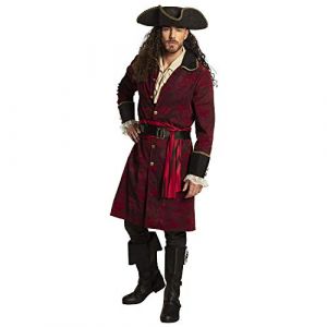 Boland Costume Pirate Typhon, veste, chapeau, ceinture, pour homme, marin, boucanier, déguisement, carnaval, fête costumée