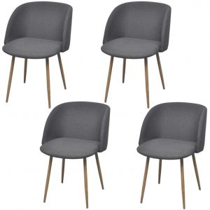 Image de VidaXL Chaises de salle à manger 4 pièces Gris foncé