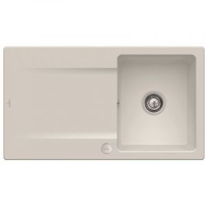 Villeroy & Boch Evier 1 bac Siluet 50, steam ceramicplus, avec vidage manuel